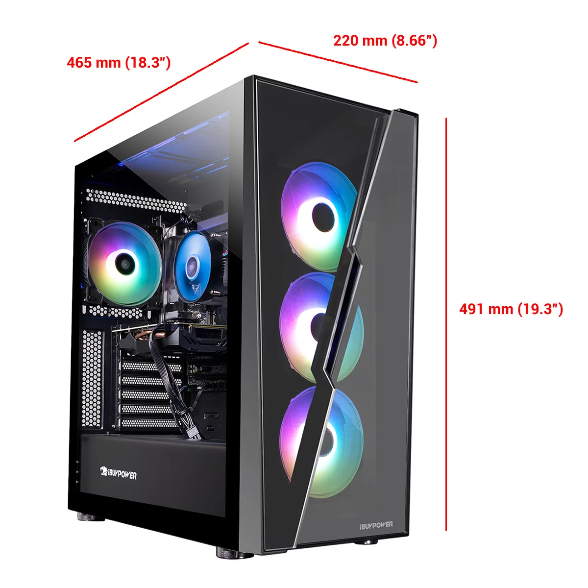 iBUYPOWER Gaming Desktop PC SlateHakoA5N16501 - AMD Ryzen 5 4500 - GTX 1650 - 8GB DDR4 RAM - 500GB NVMe SSD
